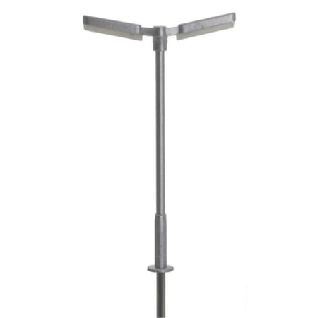 Atlas N Double Arm Parking Lot LED Light, Silver & Cool White, 3PK ATL70000162